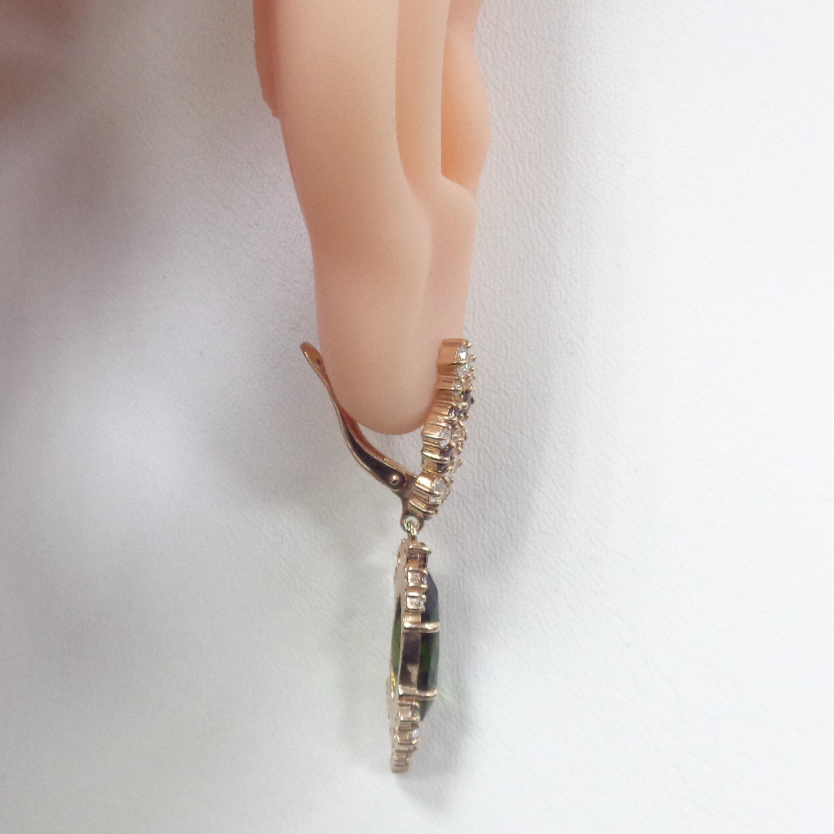 Серебряные серьги с кварцем